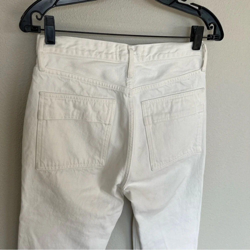 NWOT AGOLDE Cooper Cargo Jeans Milkshake White Denim Casual Women’s 25 - Picture 11 of 13